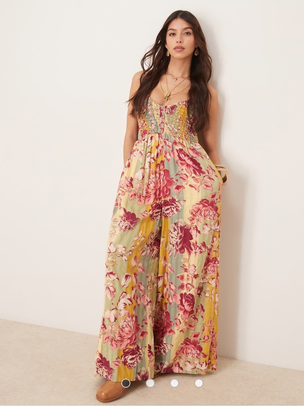 Free People Melrose printed wide leg jumpsuit